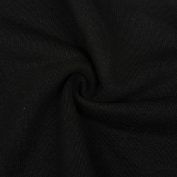 Ткань Футер 3-х нитка (Ширина 1,85 м), цвет Черный (на отрез) в Серпухове