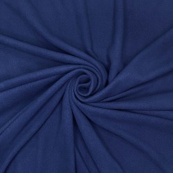 Ткань Флис Односторонний 130 гр/м2, цвет Темно-синий (на отрез)  в Серпухове