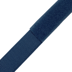 Контактная лента 25мм цвет Синий (велькро-липучка, на отрез)  в Серпухове
