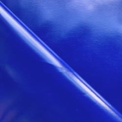 Ткань ПВХ 450 гр/м2, Синий (Ширина 160см), на отрез  в Серпухове