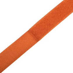 Контактная лента 25мм цвет Оранжевый (велькро-липучка, на отрез)  в Серпухове